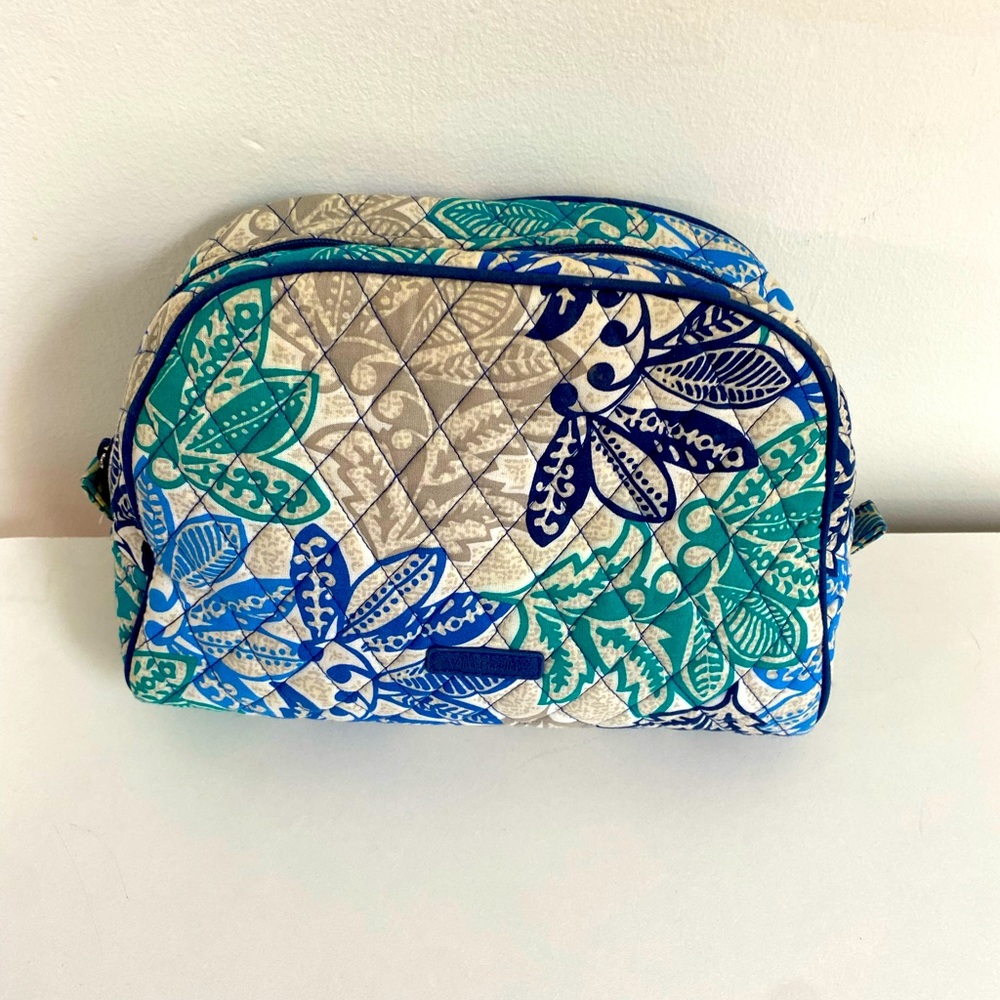 Vera Bradley Santiago Cosmetic Bag Blue Gray